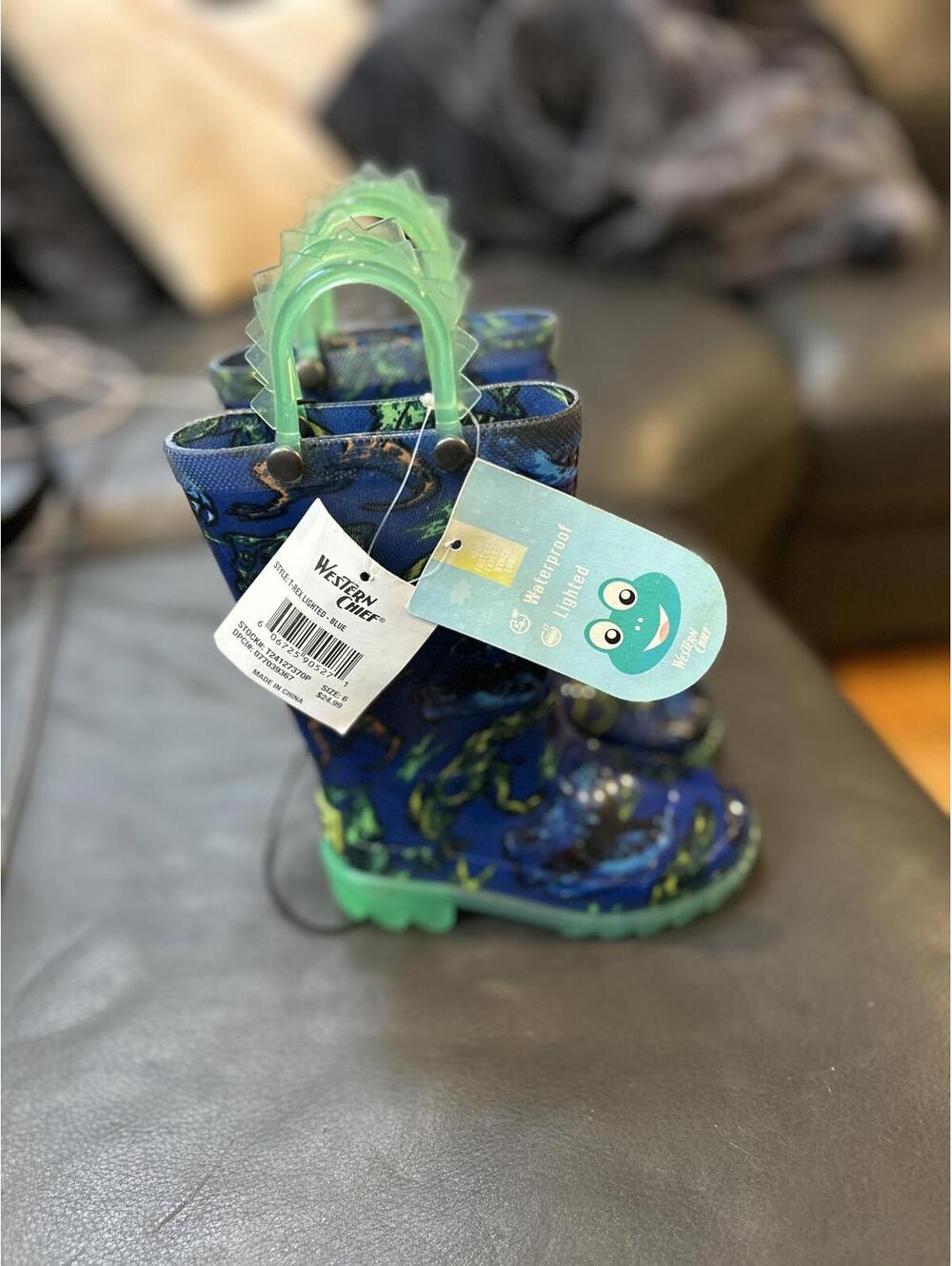 Western Chief Kids' Rain Boots - Blue Monster Design